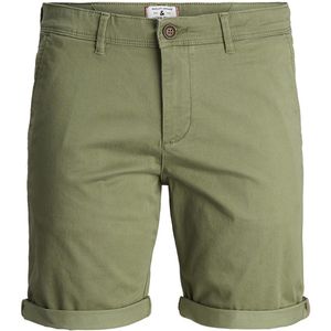 JACK & JONES Bowie Shorts Solid regular fit, heren chino korte broek, olijfgroen