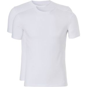 TEN CATE Fine men T-shirt (2-pack), heren T-shirt, wit -  Maat: XXL