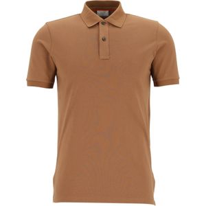 OLYMP Polo Level 5 Classic, slim fit polo, lichtbruin -  Maat: S