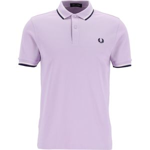 Fred Perry M3600 polo twin tipped shirt, heren polo, Lilac Soul / Ecru / French Navy -  Maat: XL