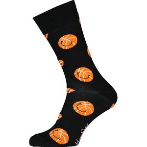 Happy Socks Balls Sock, unisex sokken, zwart met ballen - Unisex - Maat: 36-40