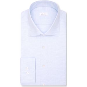 Seidensticker - Flanellen Overhemd - Zwart - Comfort 1/1 Kentkraag Structuur