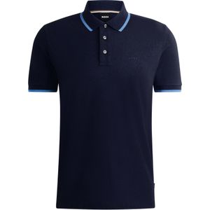 BOSS Parlay regular fit polo, pique, donkerblauw