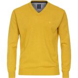 Redmond heren trui katoen, V-hals, geel (middeldik)
