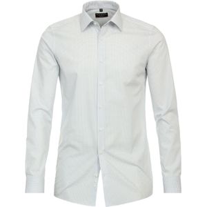 3 voor 99 | Redmond slim fit overhemd, popeline, wit met blauw dessin