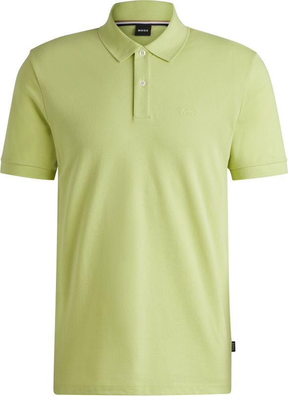HUGO BOSS - Polo - Groen - 100% Katoen - Licht Getailleerd