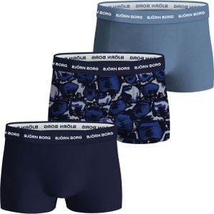 Bjorn Borg Cotton Stretch trunks, heren boxers korte pijp (3-pack), blauw, , Navy blauw