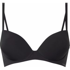Calvin Klein dames Seductive Comfort push-up T-shirt bra, T-shirt BH, zwart -  Maat: 80B