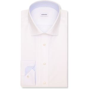 Seidensticker shaped fit overhemd, popeline, wit