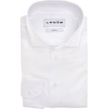 Ledub modern fit overhemd, jersey, wit