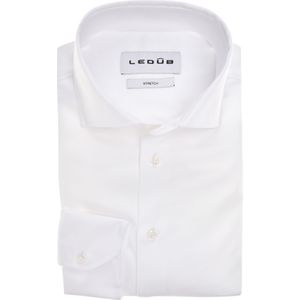 Ledub modern fit overhemd, jersey, wit