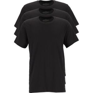 Calvin Klein Cotton Classics crew neck T-shirt (3-pack), heren T-shirts O-hals, zwart -  Maat: L