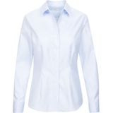 Seidensticker dames blouse slim fit, twill, lichtblauw -  Maat: 48