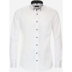 3 voor 99 | Redmond modern fit overhemd, popeline, wit dessin 41/42
