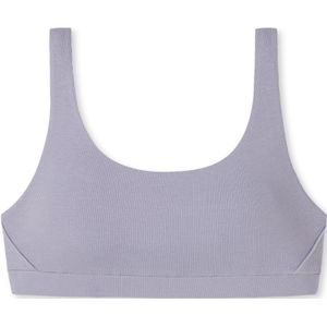 SCHIESSER Pure Rib bralette (1-pack), dames bustier dubbelrib biologisch katoen lila