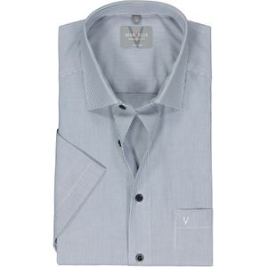 MARVELIS comfort fit overhemd, korte mouw, popeline, donkerblauw gestreept
