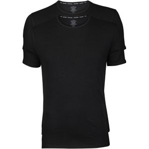 Calvin Klein Modern Cotton T-shirts (2-pack), stretch O-hals, zwart -  Maat: M