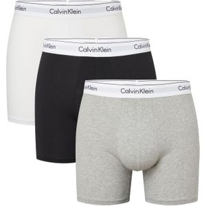 Calvin Klein Boxer Briefs (3-pack), heren boxers extra lang, zwart, grijs, wit -  Maat: M