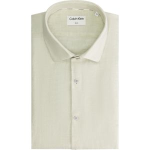 Calvin Klein slim fit overhemd, Linen Solid Slim Shirt, groen 41