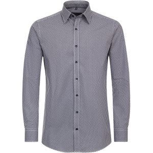 CASA MODA Sport comfort fit overhemd, popeline, blauw dessin