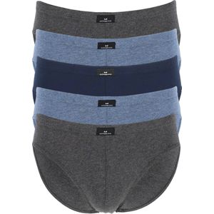 Gotzburg heren slips (5-pack), blauw en grijs -  Maat: L