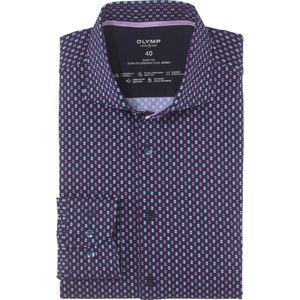 OLYMP 24/7 Level 5 body fit overhemd, tricot, pink dessin