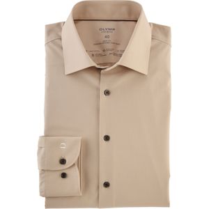 OLYMP 24/7 Level 5 body fit overhemd, popeline, natuur