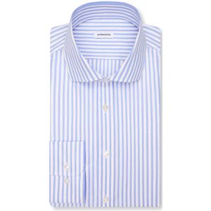 Seidensticker regular fit overhemd, popeline, blauw gestreept