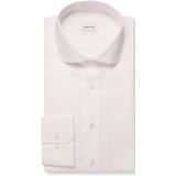 Seidensticker - Businessoverhemd - Wit - Shaped 1/1 Kentkraag Pepita