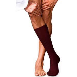 FALKE No. 13 Finest Piuma Cotton heren kniekousen, rood (barolo)