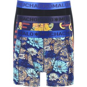 Muchachomalo heren boxershorts (3-pack), shorts Leafs Lick it, print, zwart -  Maat: XL