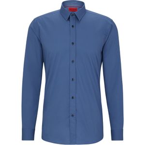 HUGO Elisha slim fit overhemd, popeline, blauw 43