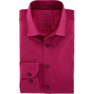 OLYMP 24/7 Level 5 body fit overhemd, tricot, fuchsia