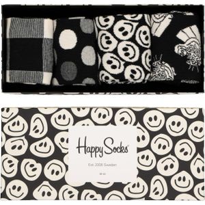 Happy Socks sokken, Happy Black White Gift Box - Unisex - Maat: 36-40