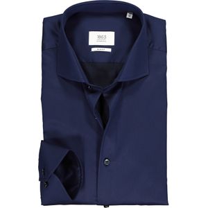 ETERNA 1863 slim fit premium overhemd, 2-ply twill heren overhemd, donkerblauw 46