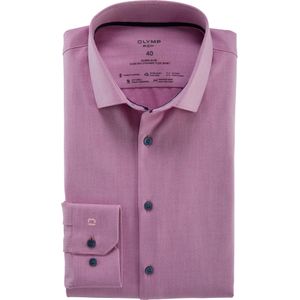OLYMP 24/7 No. 6 Six super slim fit overhemd, twill, fuchsia