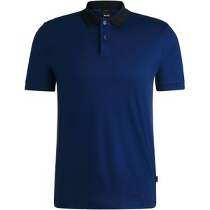 BOSS Phillipson slim fit heren polo, pique, blauw