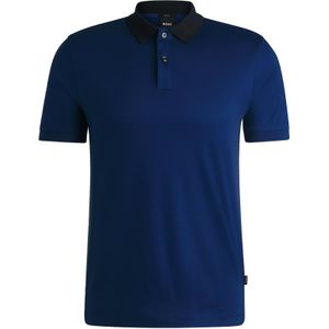 BOSS Phillipson slim fit heren polo - pique - blauw