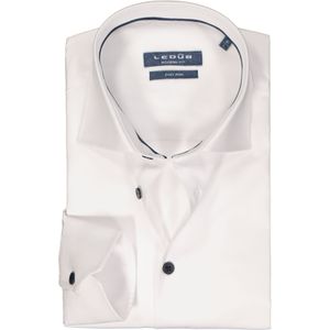 Ledub modern fit overhemd, structuur, wit