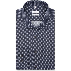 Seidensticker x-slim fit overhemd, popeline, blauw dessin