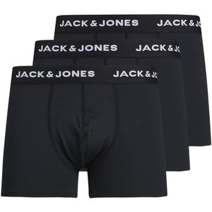 JACK & JONES Jacbase microfiber trunks (3-pack), heren boxers normale lengte, zwart -  Maat: L