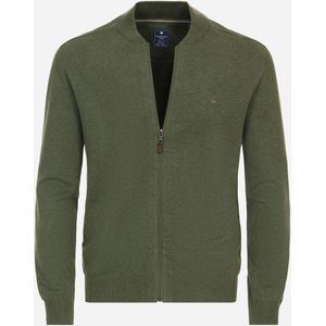 Redmond heren vest katoen, opstaande kraag, groen (middeldik) -  Maat: 4XL