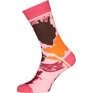 Spiri Socks Energy Flow, unisex sokken, roze oranje en bruin -  Maat: 36-40