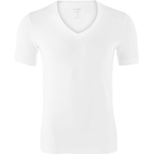 OLYMP Level 5 body fit T-shirt, V-hals, wit -  Maat: M