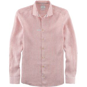 OLYMP Smart Casual Level 5 body fit overhemd, structuur, rood gestreept