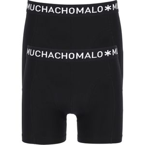 Muchachomalo boxershorts (2-pack), heren boxers normale lengte, zwart -  Maat: L