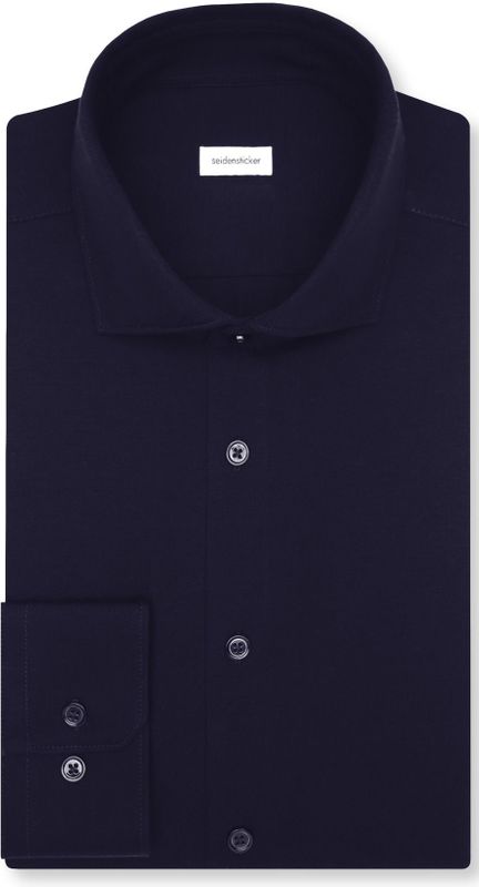 Seidensticker slim fit overhemd, jersey, blauw