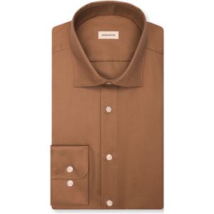 Seidensticker slim fit overhemd, popeline, bruin