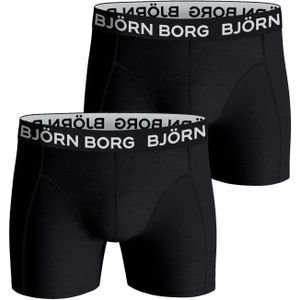 Bjorn Borg Cotton Stretch boxers, heren boxers normale lengte (2-pack), zwart -  Maat: L