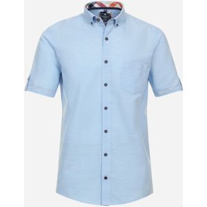 3 voor 99 | Redmond comfort fit overhemd, korte mouw, popeline, blauw